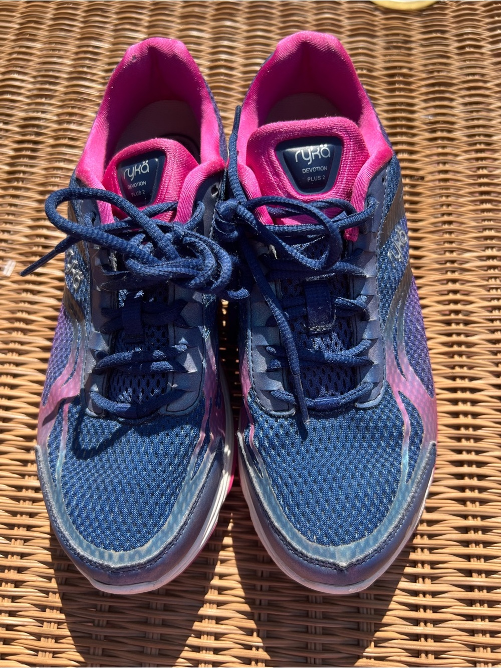 Ryka Navy and Pink Women's Athletic Running Shoes